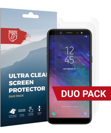 Rosso Samsung Galaxy A6 Plus Ultra Clear Screen Protector Duo Pack Screen Protectors