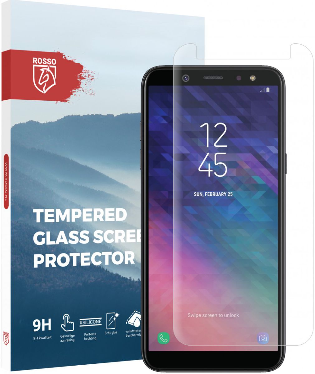 Rosso Samsung Galaxy A6 9H Tempered Glass Screen Protector afbeelding 1