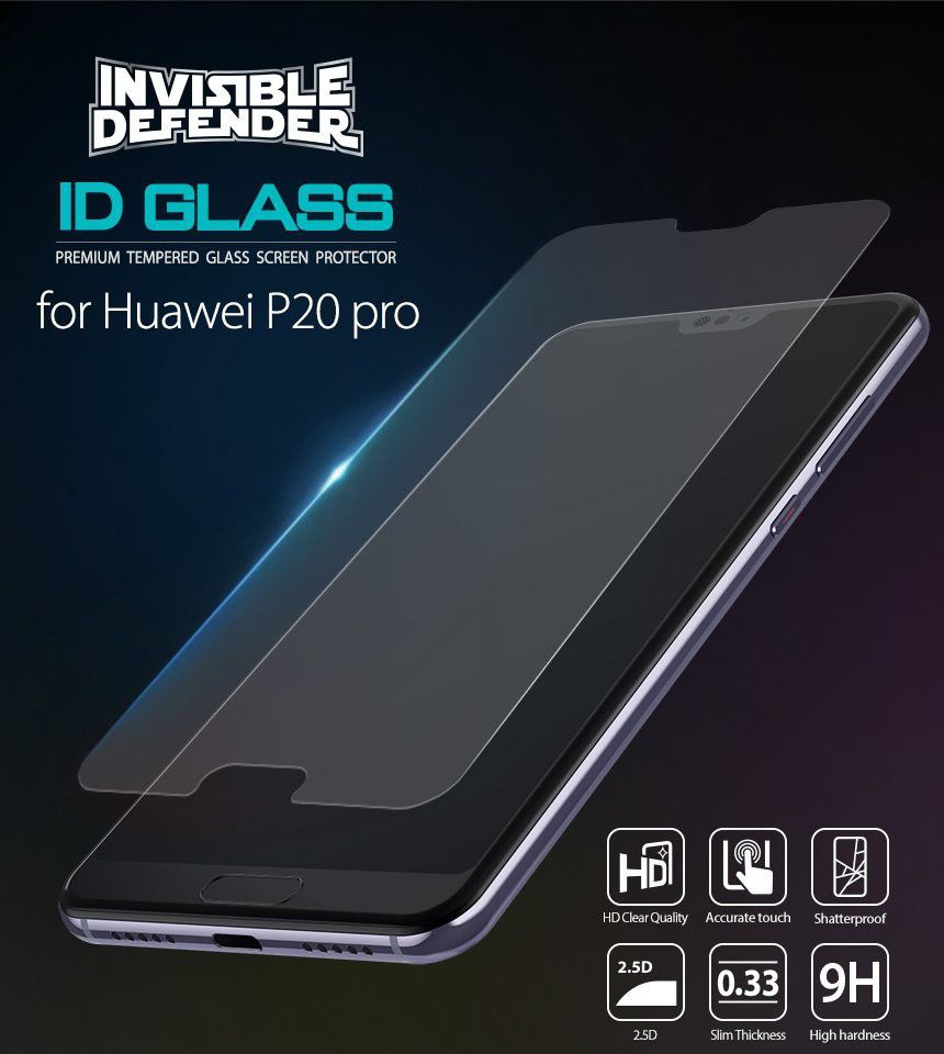 Ringke ID Glass 0.33mm Huawei P20 Pro [3-Pack] afbeelding 2