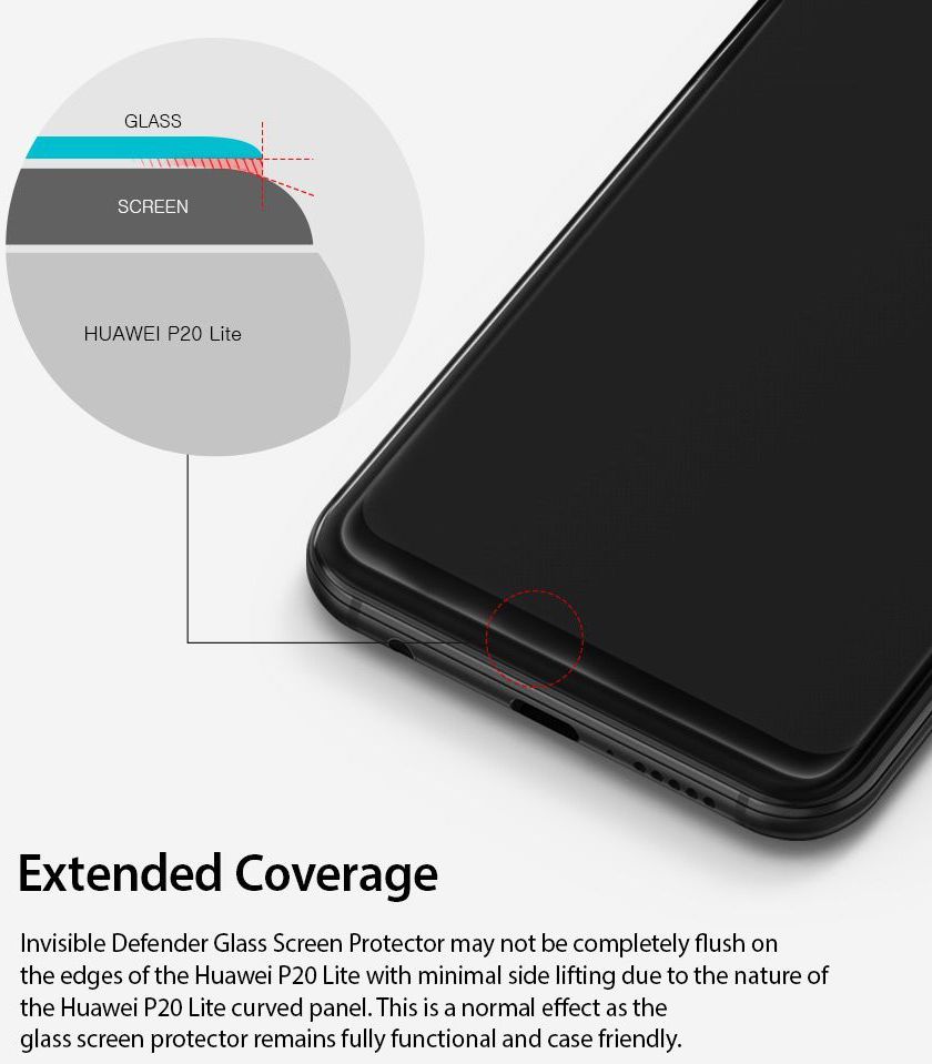 Ringke ID Glass 0.33mm Huawei P20 Lite (3 Pack) afbeelding 5