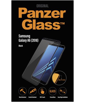 PanzerGlass Samsung Galaxy A6 Edge To Edge Screenprotector Zwart Screen Protectors