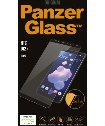 PanzerGlass HTC U12 Plus Edge To Edge Screenprotector Zwart Screen Protectors
