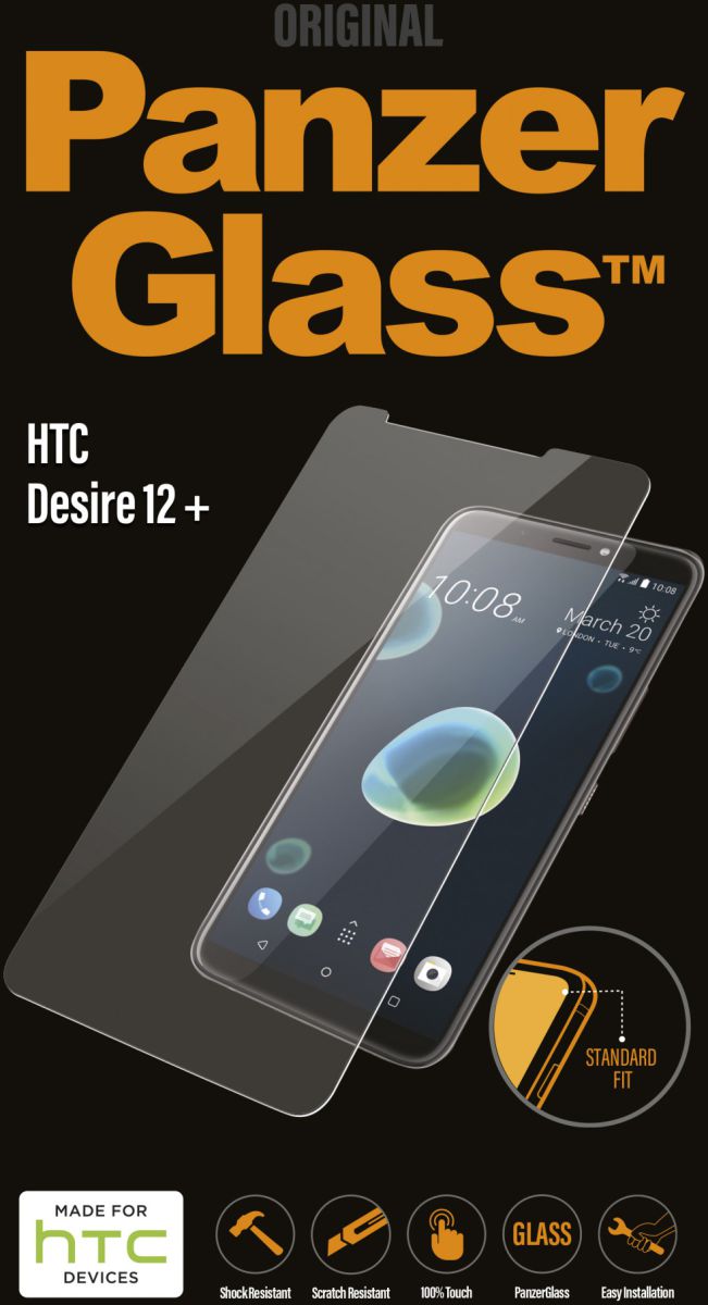 PanzerGlass HTC Desire 12 Plus Edge To Edge Screenprotector Zwart afbeelding 1