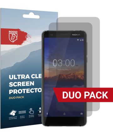 Rosso Nokia 3.1 Ultra Clear Screen Protector Duo Pack Screen Protectors