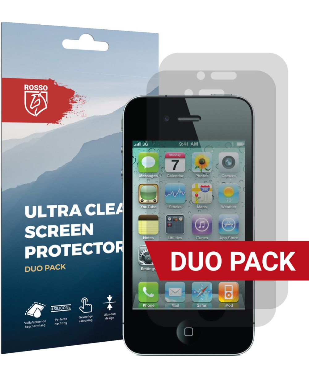 Rosso Apple iPhone 4S Ultra Clear Screen Protector Duo Pack afbeelding 1