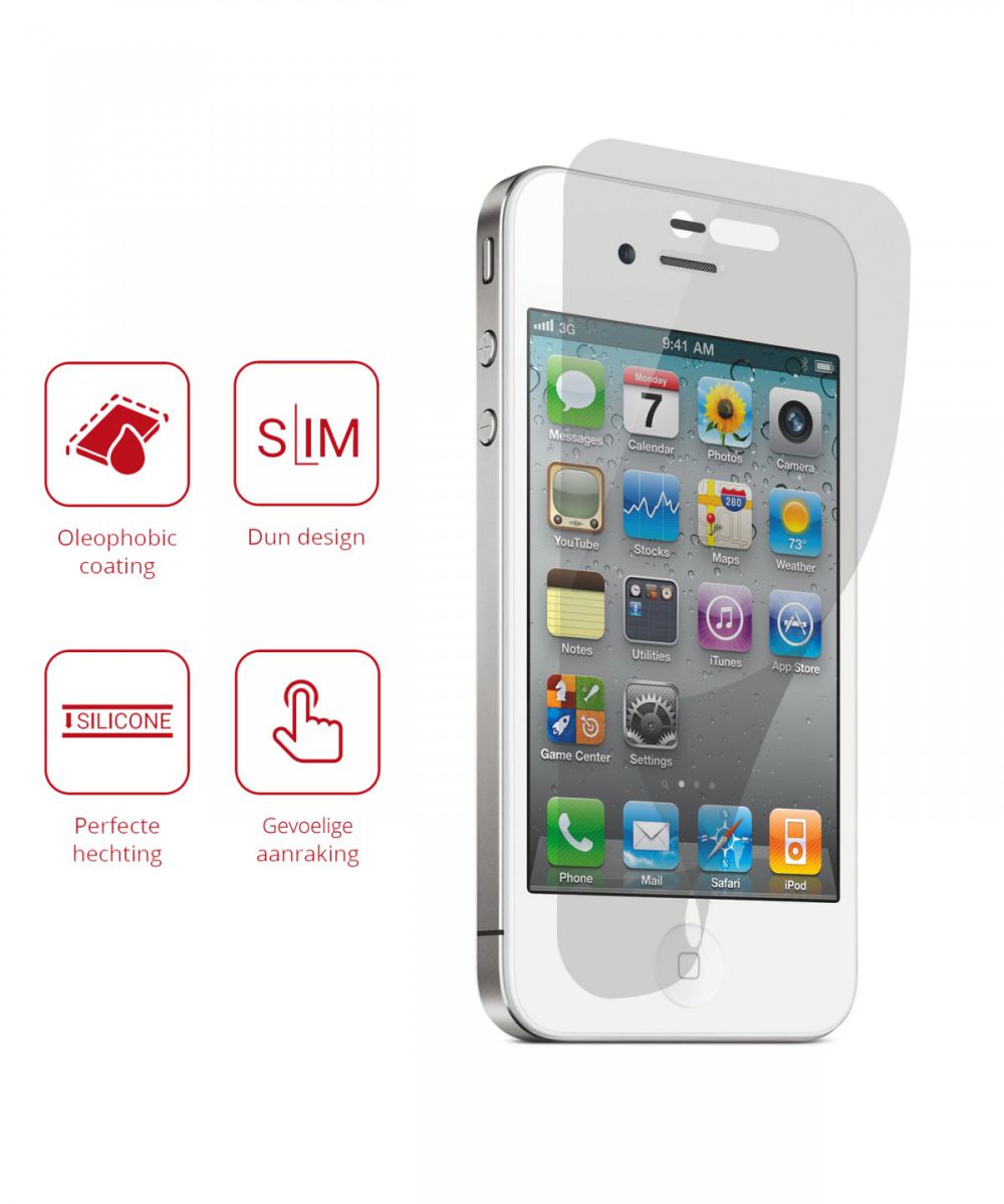 Rosso Apple iPhone 4S Ultra Clear Screen Protector Duo Pack afbeelding 2