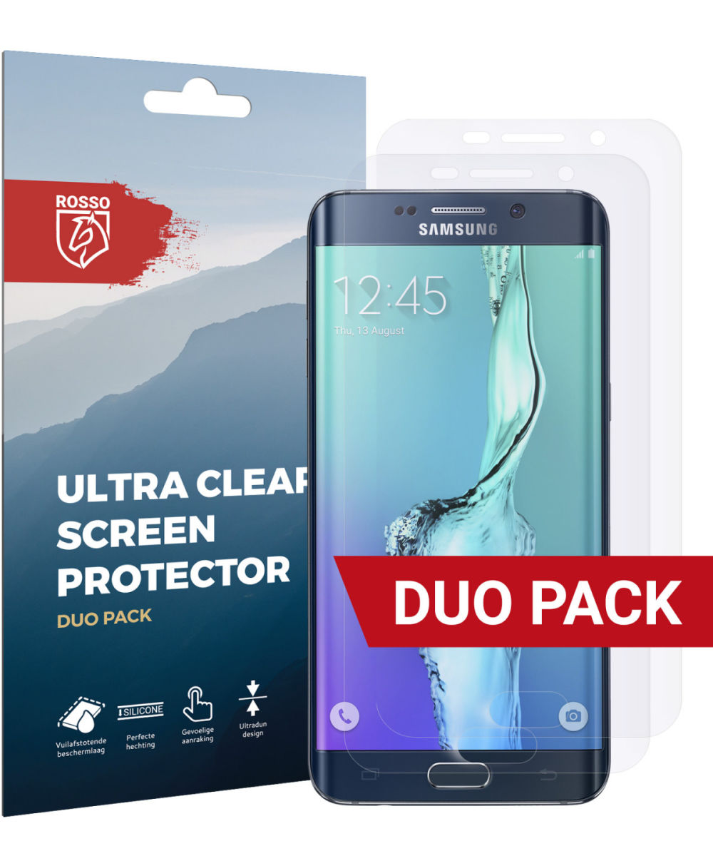Rosso Samsung Galaxy S6 Edge Plus Ultra Clear Screen Protector Duo Pac afbeelding 1