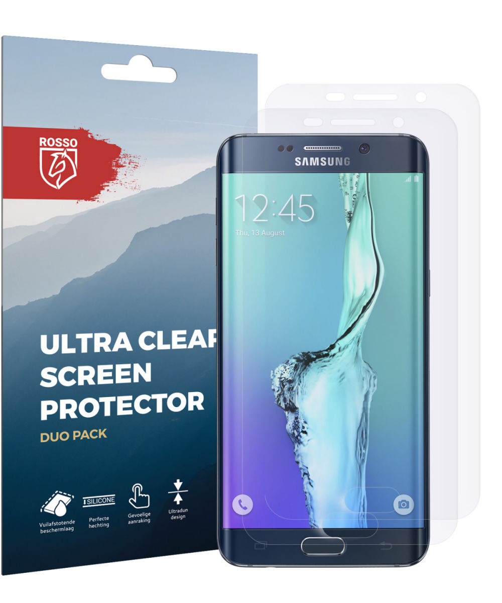 Rosso Samsung Galaxy S6 Edge Plus Ultra Clear Screen Protector Duo Pac afbeelding 9