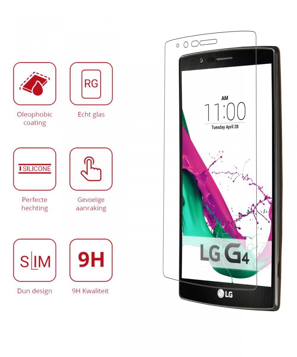 Rosso LG G4 9H Tempered Glass Screen Protector afbeelding 2
