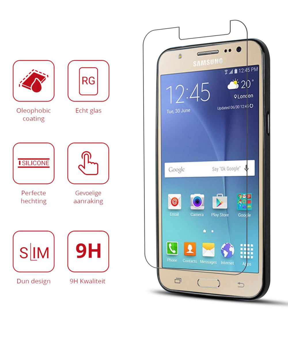 Rosso Samsung Galaxy J3 2016 9H Tempered Glass Screen Protector afbeelding 2