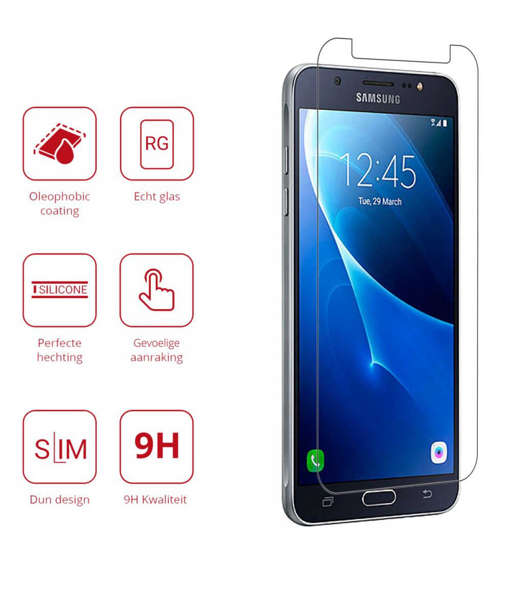 Rosso Samsung Galaxy J7 2016 9H Tempered Glass Screen Protector afbeelding 2