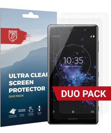 Rosso Sony Xperia XZ2 Premium Ultra Clear Screen Protector Duo Pack Screen Protectors