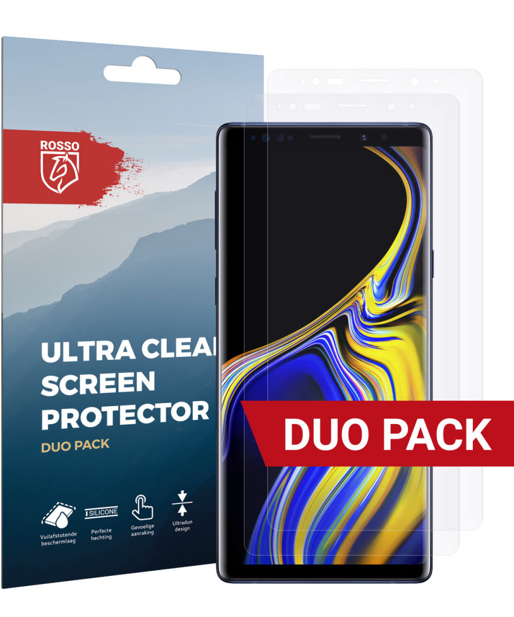 Rosso Samsung Galaxy Note 9 Ultra Clear Screen Protector Duo Pack afbeelding 1