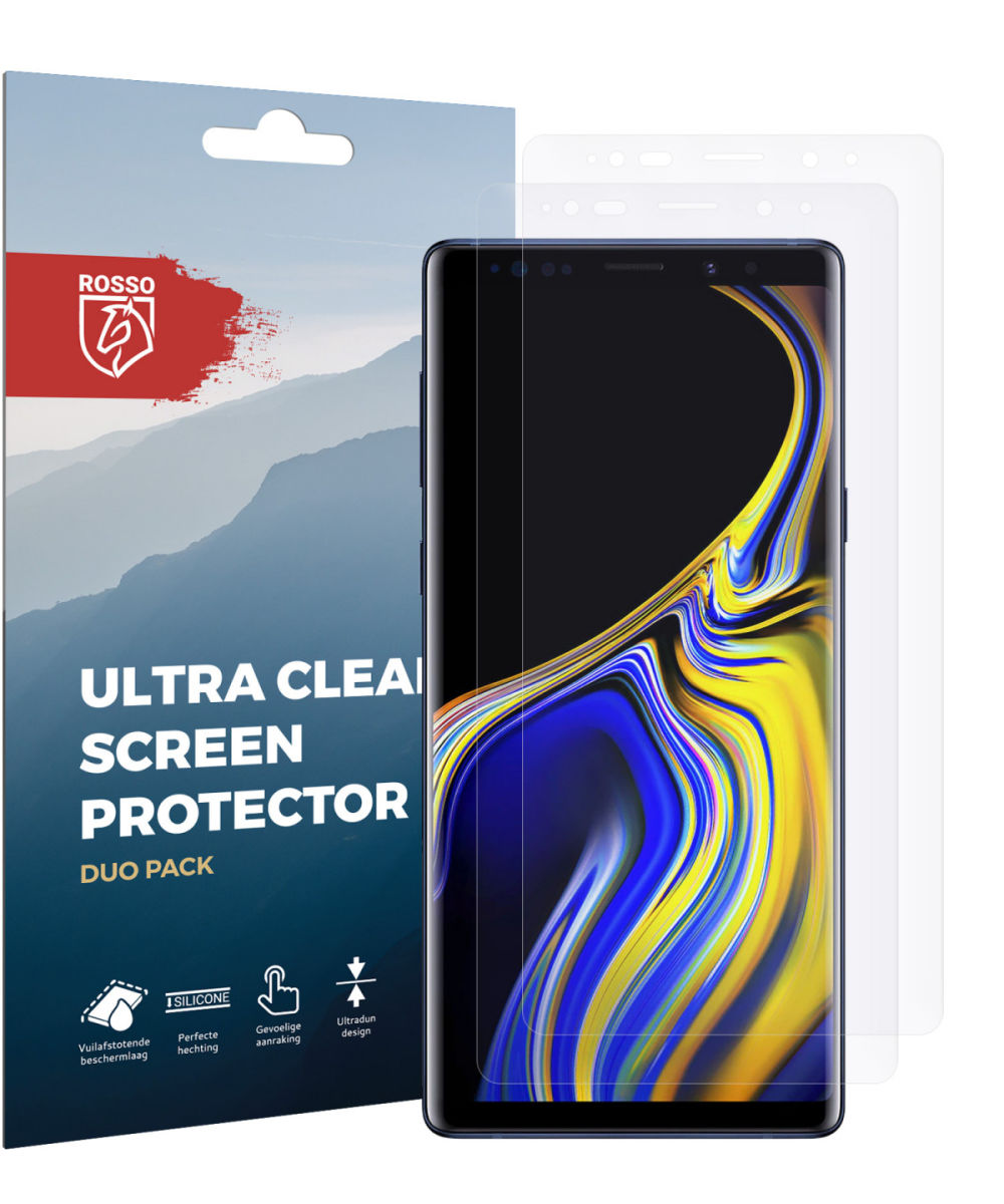 Rosso Samsung Galaxy Note 9 Ultra Clear Screen Protector Duo Pack afbeelding 10