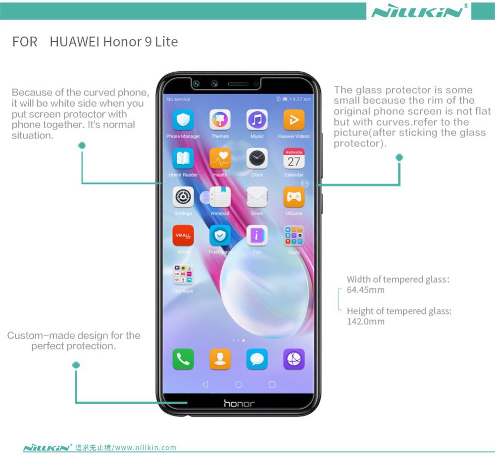 Nillkin Tempered Glass 9H Screen Protector Huawei Honor 9 Lite afbeelding 2