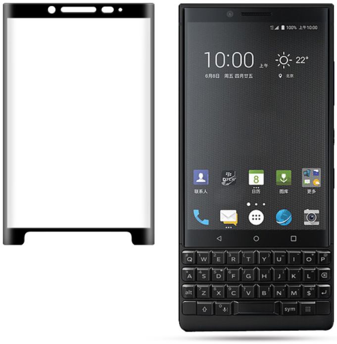 BlackBerry Key2 Full Screen Tempered Glass Screen Protector afbeelding 4