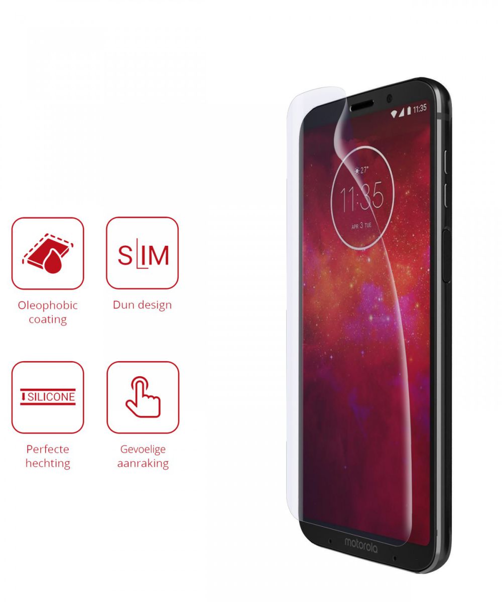 Rosso Motorola Moto Z3 Play Ultra Clear Screen Protector Duo Pack afbeelding 2
