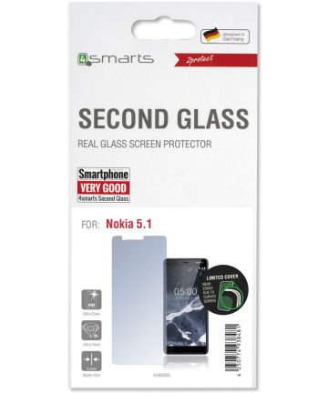4smarts Second Glass Limited Cover Tempered Glass Nokia 5.1 Screen Protectors