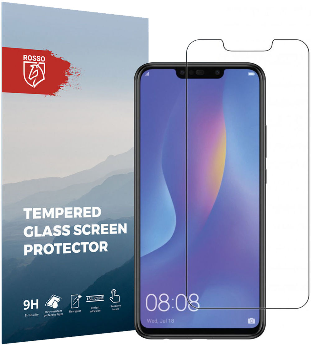 Rosso Huawei P Smart+ 9H Tempered Glass Screen Protector afbeelding 1