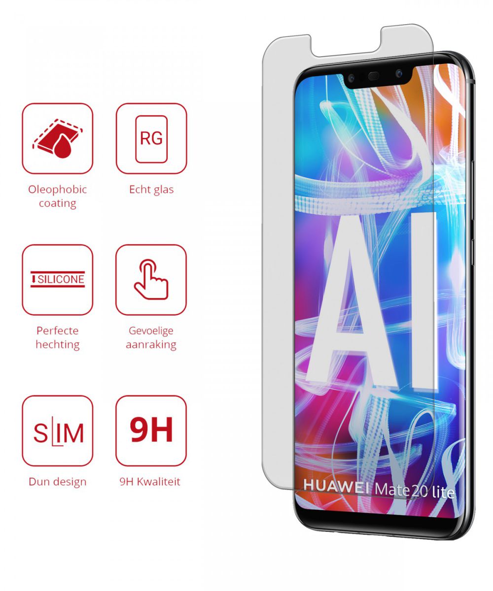 Rosso Huawei Mate 20 Lite 9H Tempered Glass Screen Protector afbeelding 2