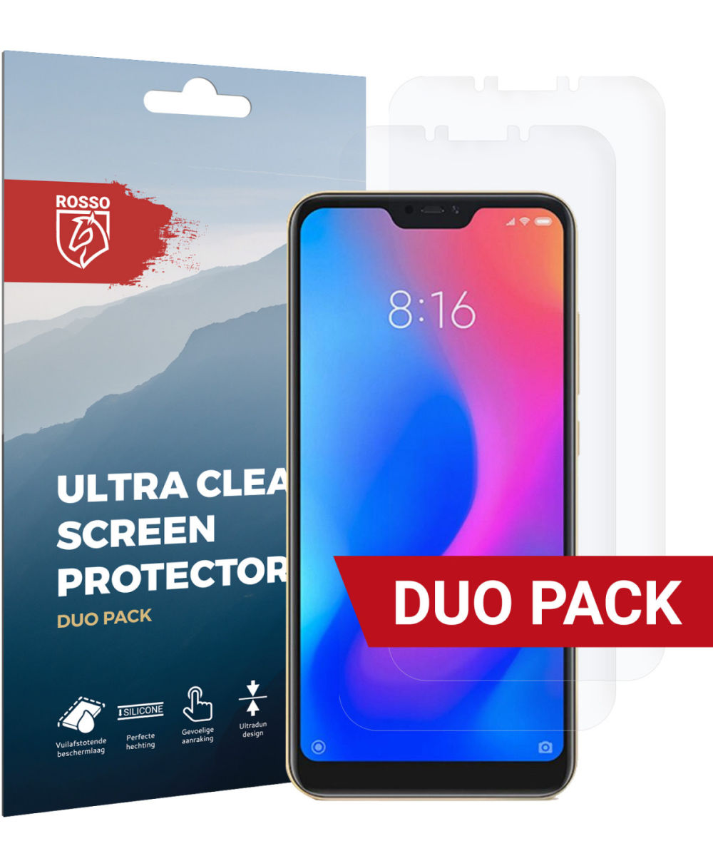 Rosso Xiaomi Mi A2 Ultra Clear Screen Protector Duo Pack afbeelding 1