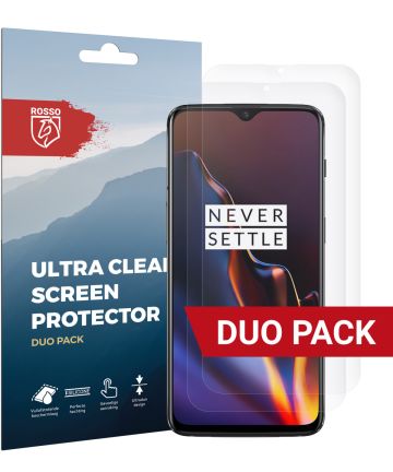 Rosso OnePlus 6T Ultra Clear Screen Protector Duo Pack Screen Protectors