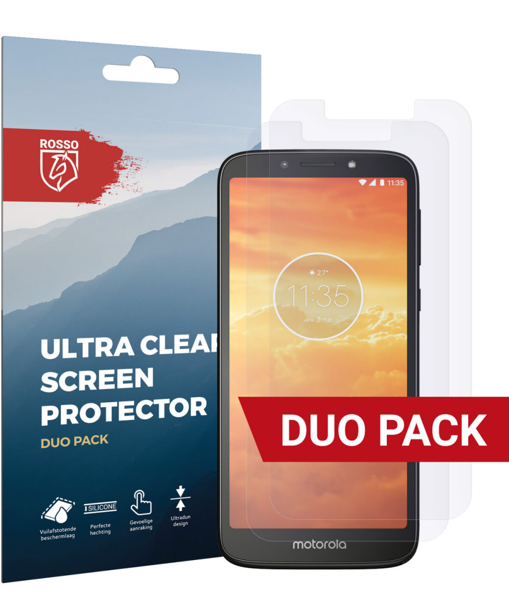 Rosso Motorola Moto E5 Play Ultra Clear Screen Protector Duo Pack afbeelding 1