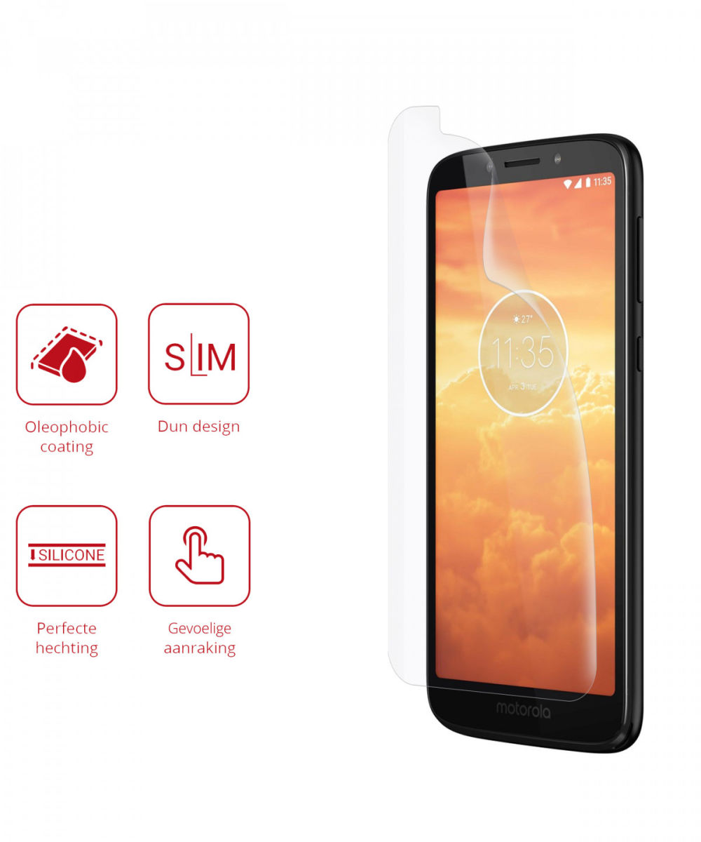 Rosso Motorola Moto E5 Play Ultra Clear Screen Protector Duo Pack afbeelding 2
