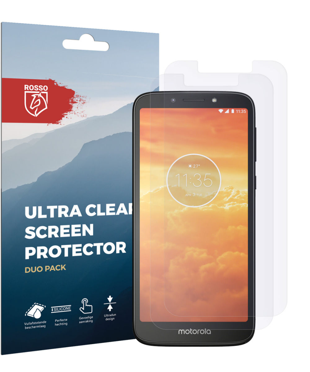 Rosso Motorola Moto E5 Play Ultra Clear Screen Protector Duo Pack afbeelding 9