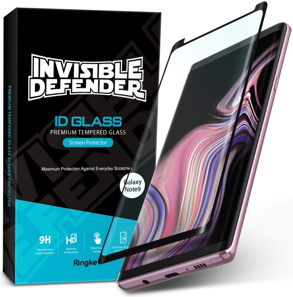 Ringke ID Glass 0.33mm Samsung Galaxy Note 9 Zwart afbeelding 1