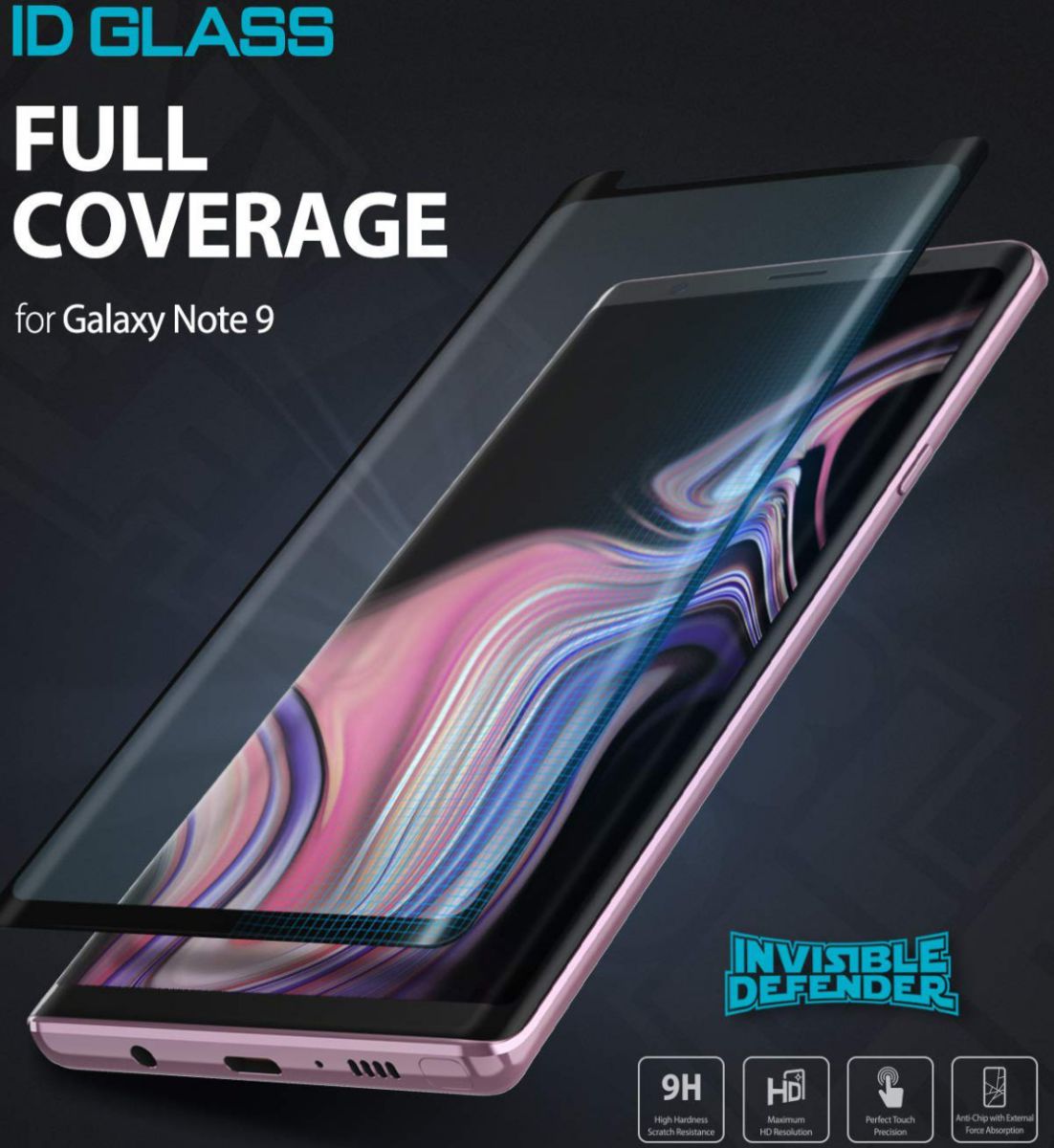 Ringke ID Glass 0.33mm Samsung Galaxy Note 9 Zwart afbeelding 2