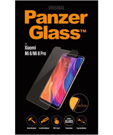 PanzerGlass Xiaomi Mi 8 Case Friendly Screenprotector Zwart Screen Protectors