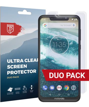 Rosso Motorola One Power Ultra Clear Screen Protector Duo Pack Screen Protectors