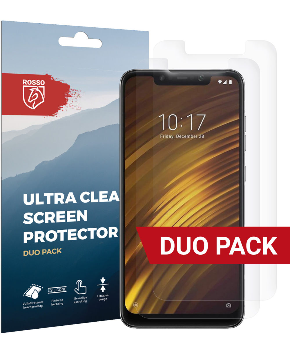 Rosso Xiaomi Pocophone F1 Ultra Clear Screen Protector Duo Pack afbeelding 1