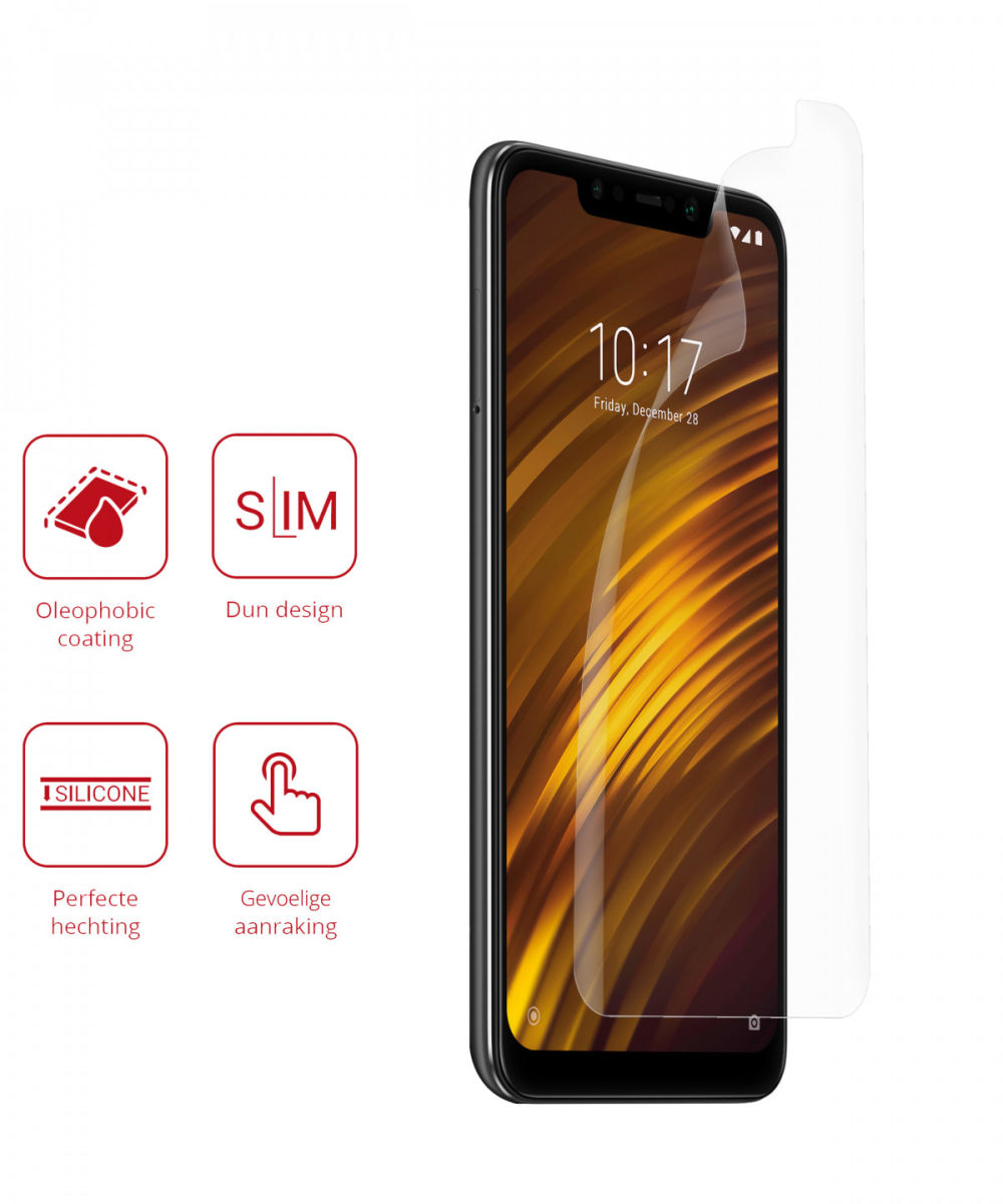 Rosso Xiaomi Pocophone F1 Ultra Clear Screen Protector Duo Pack afbeelding 2