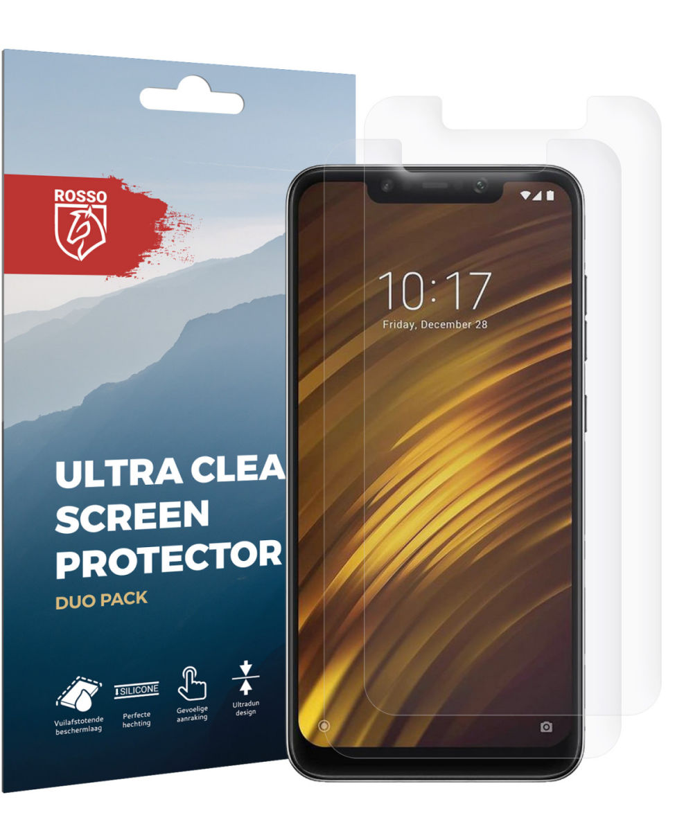 Rosso Xiaomi Pocophone F1 Ultra Clear Screen Protector Duo Pack afbeelding 10
