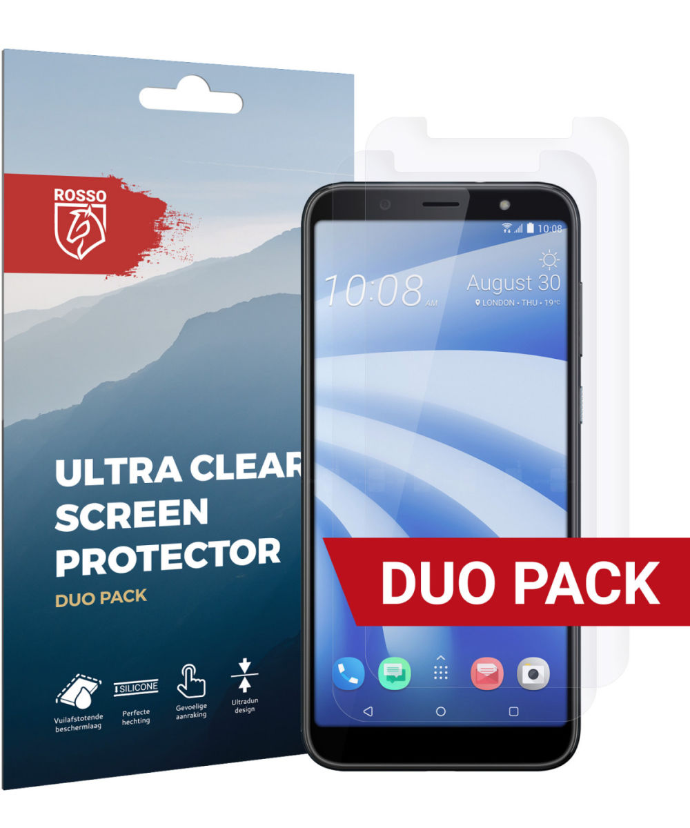 Rosso HTC U12 Life Ultra Clear Screen Protector Duo Pack afbeelding 1