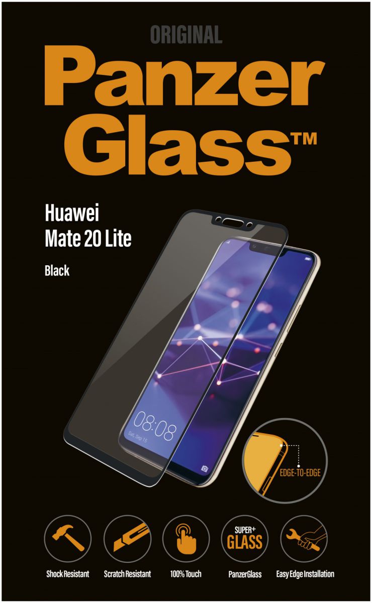 PanzerGlass Huawei Mate 20 Lite To Edge Screenprotector Zwart afbeelding 1