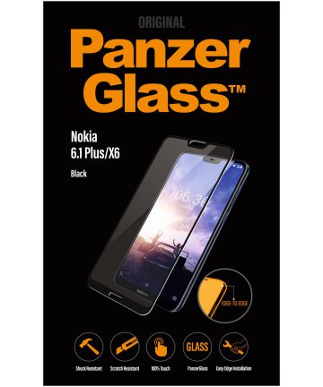 PanzerGlass Nokia 6.1 Plus Edge To Edge Screenprotector Zwart Screen Protectors