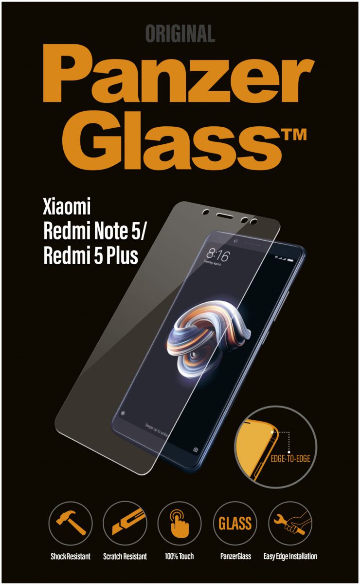 PanzerGlass Xiaomi Redmi Note 5 Edge To Edge Screenprotector afbeelding 1