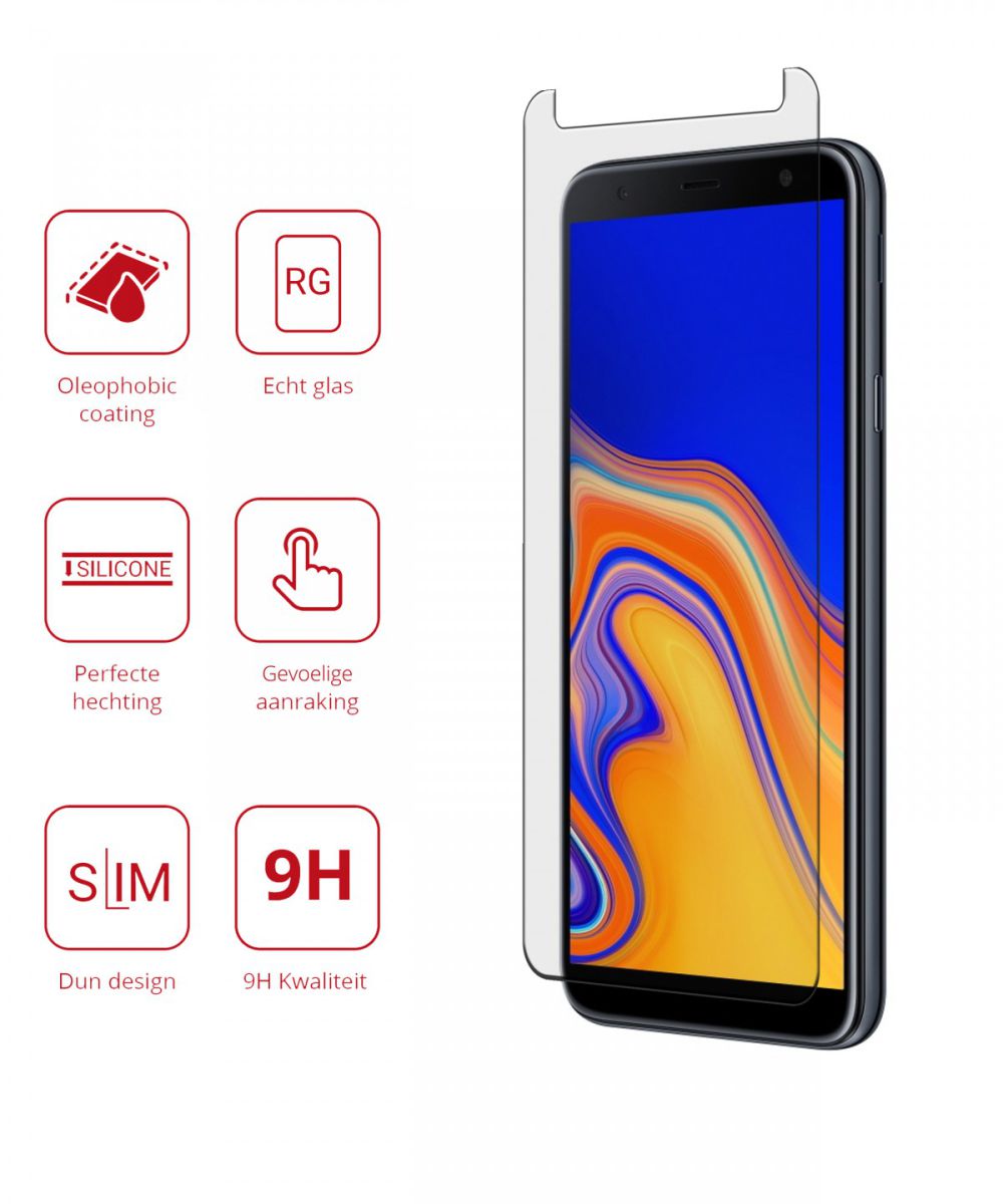 Rosso Samsung Galaxy J4+ 9H Tempered Glass Screen Protector afbeelding 2