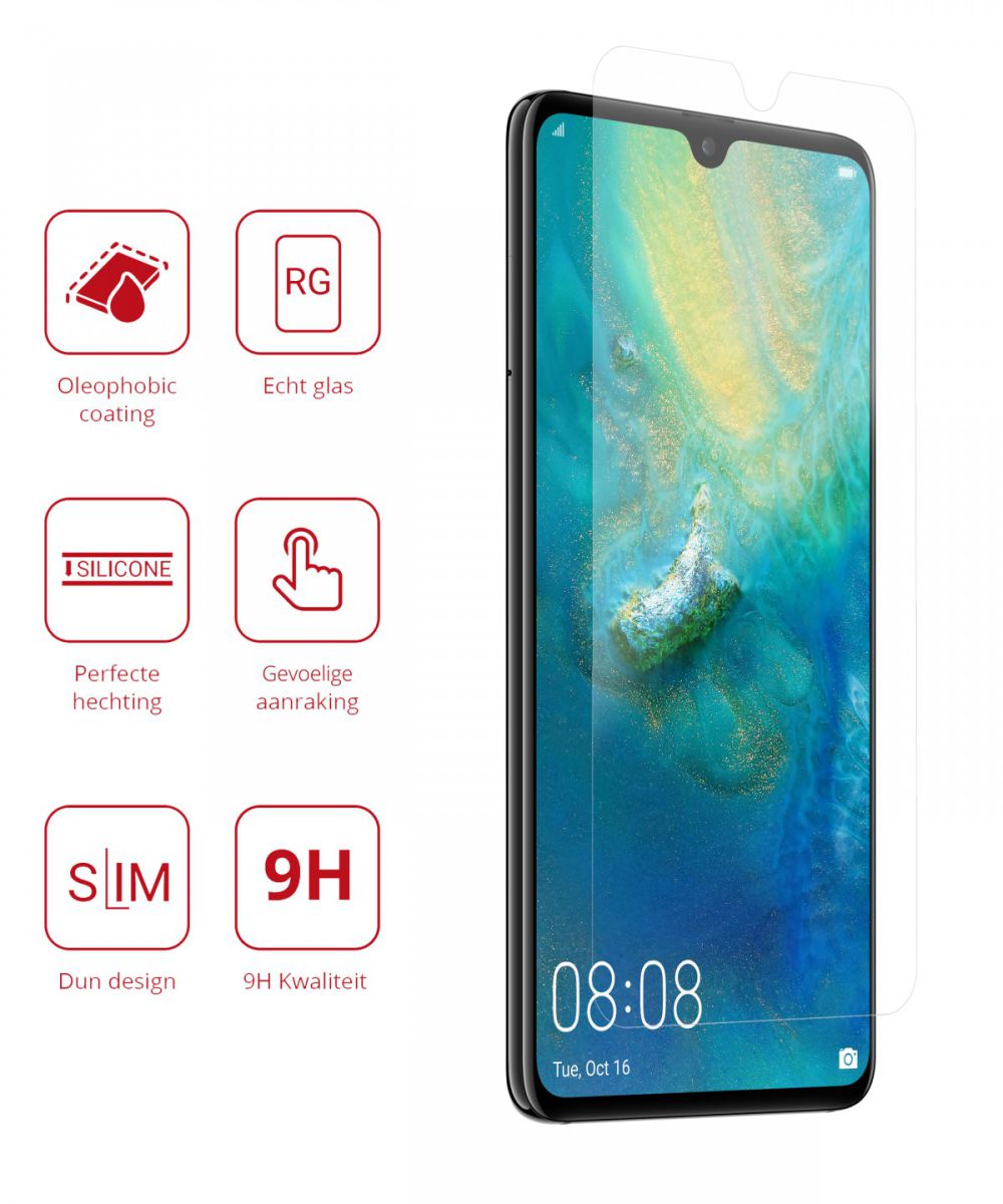 Rosso Huawei Mate 20 9H Tempered Glass Screen Protector afbeelding 2
