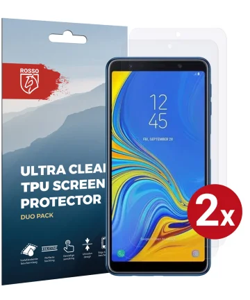 Rosso Samsung Galaxy A7 2018 Ultra Clear Screen Protector Duo Pack Screen Protectors
