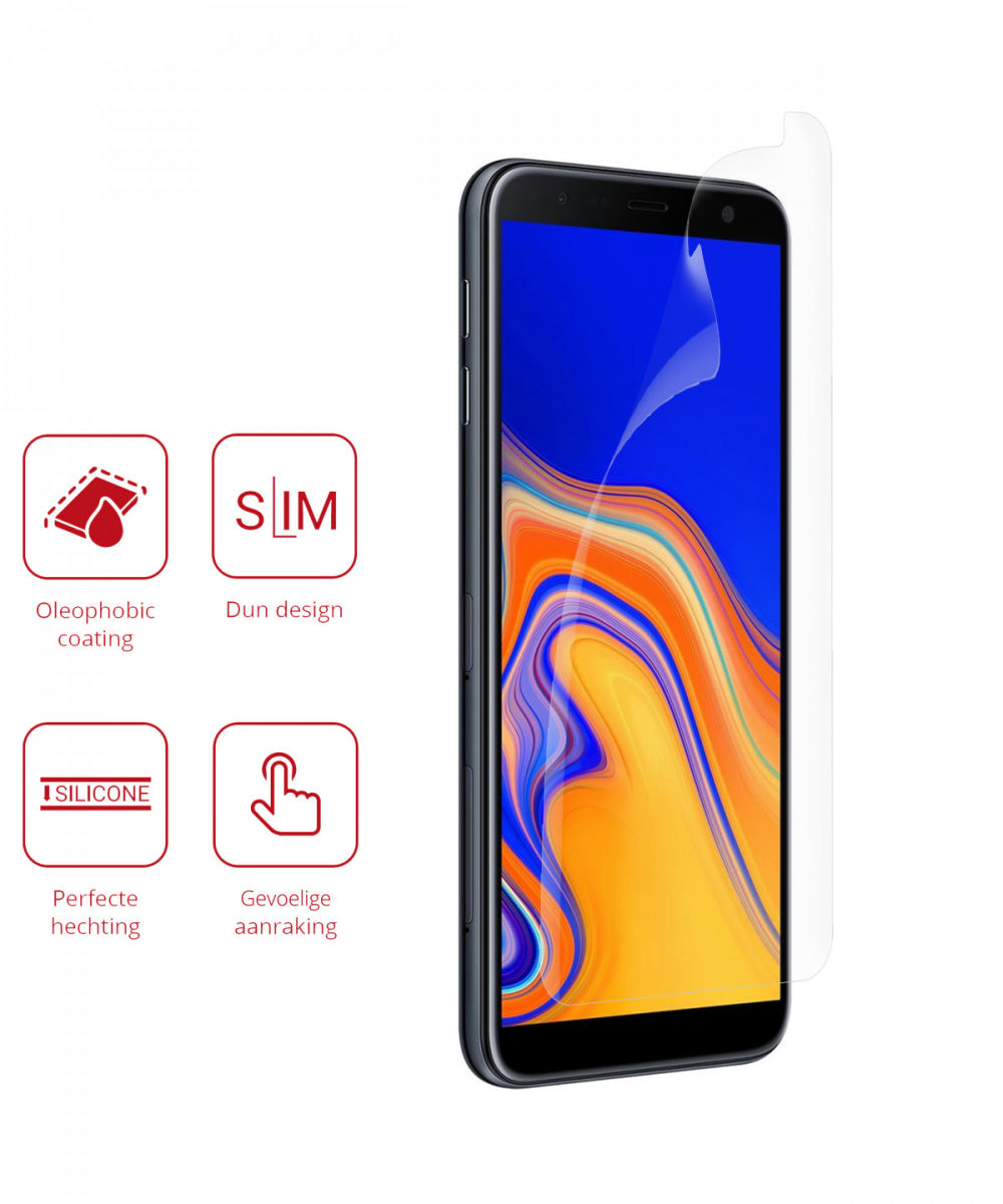 Rosso Samsung Galaxy J4+ Ultra Clear Screen Protector Duo Pack afbeelding 2