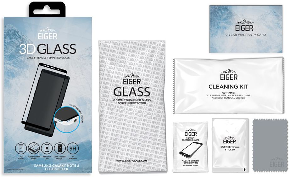 Eiger Samsung Galaxy S9 Tempered Glass Case Friendly Protector Gebogen afbeelding 11