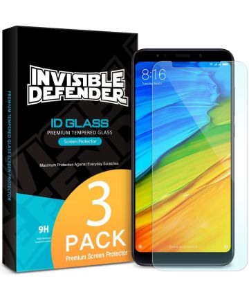 Ringke ID Tempered Glass 0.33mm Xiaomi Redmi 5 Plus [3 Pack] Screen Protectors