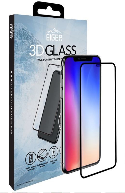 Eiger 3D Glass Tempered Glass Screen Protector Apple iPhone XS Max afbeelding 1