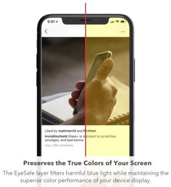 ZAGG InvisibleShield Glass+ Eyesafe Tempered Glass Apple iPhone XR afbeelding 4