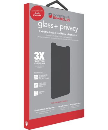 InvisibleSHIELD Glass+ Privacy Tempered Glass Apple iPhone XR Screen Protectors