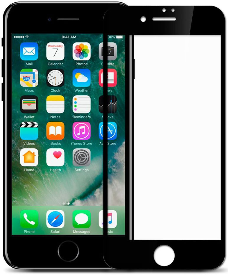 Spigen  iPhone 8 / 7 Plus Full Tempered Glass Screen Protector Zwart afbeelding 2